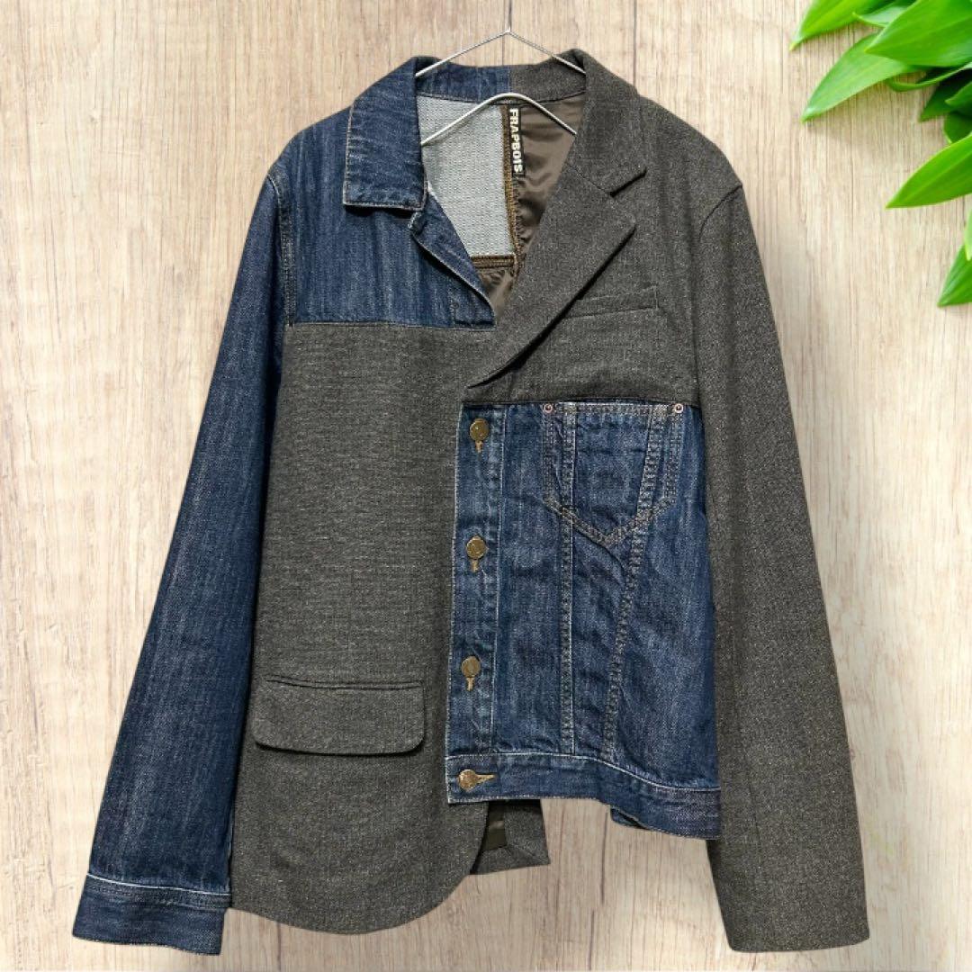 【✨美品✨】希少 フラボア デニムドッキングジャケット 再構築 サイズ2 M〜L