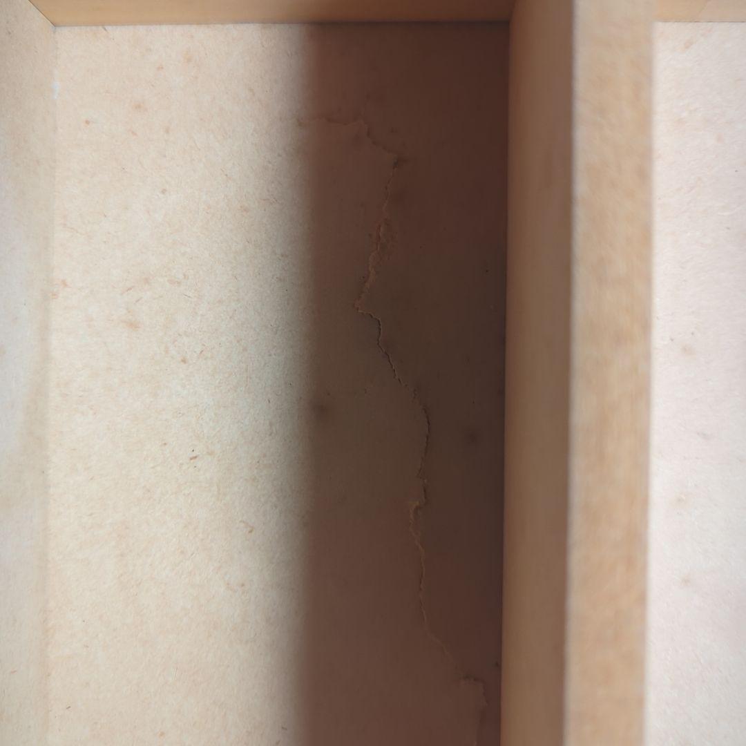 木製アクリル扉収納棚 9cm棚中古
