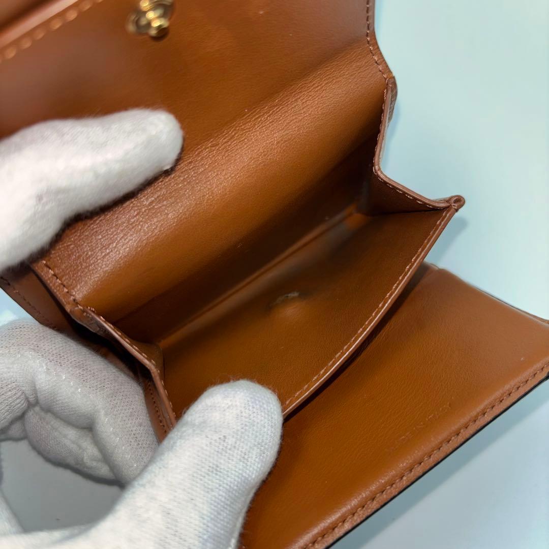 ✨希少✨　CELINE トリオンフ　三つ折り財布　PVC 総柄　マカダム　保存袋