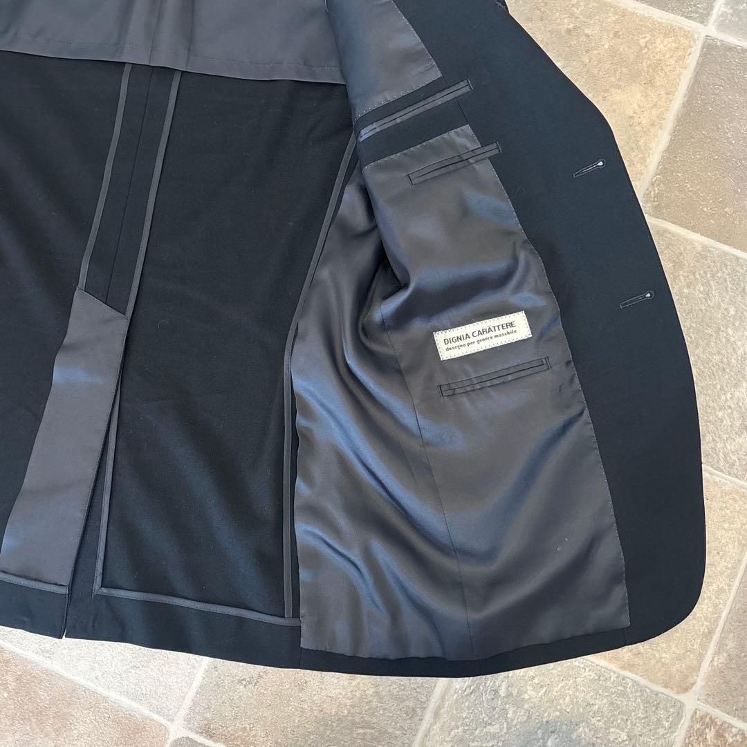 【美品】礼服　漆黒　ブラックフォーマル　A6 スーツ　ウール100%