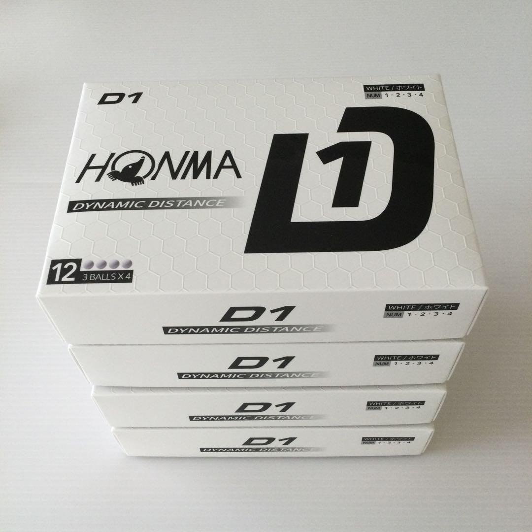 最新モデル　本間ゴルフ　ホンマ　HONMA D1 　4ダース　ホワイト