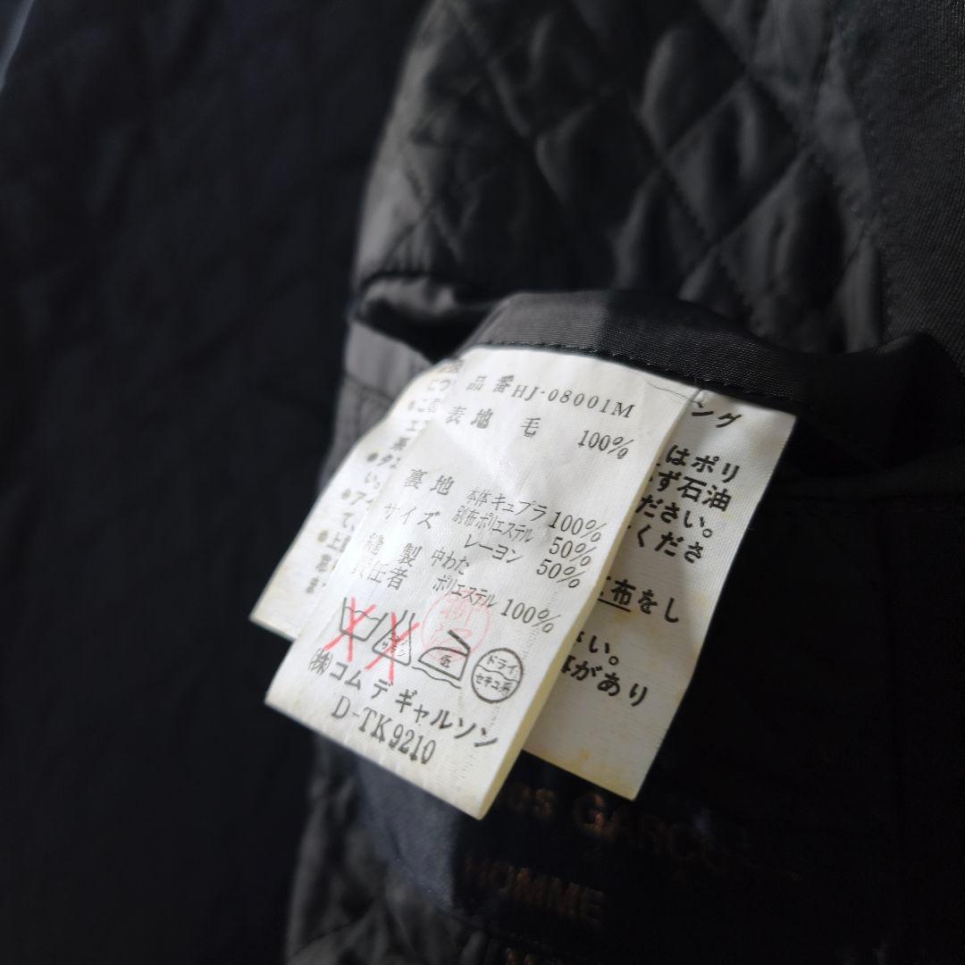 美品✨コムデギャルソンオム 田中期 金文字 テーラードジャケット中綿 黒 M