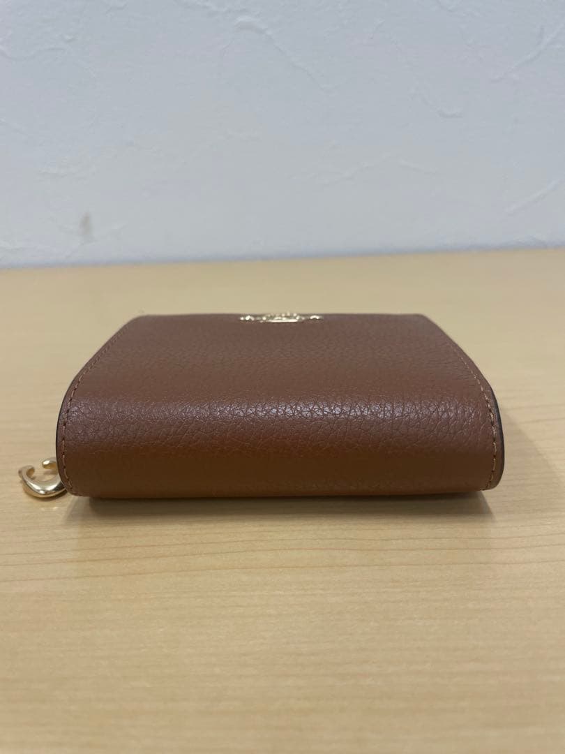 ■ COACH コーチ 折り財布 ブラウン 金具 レザー