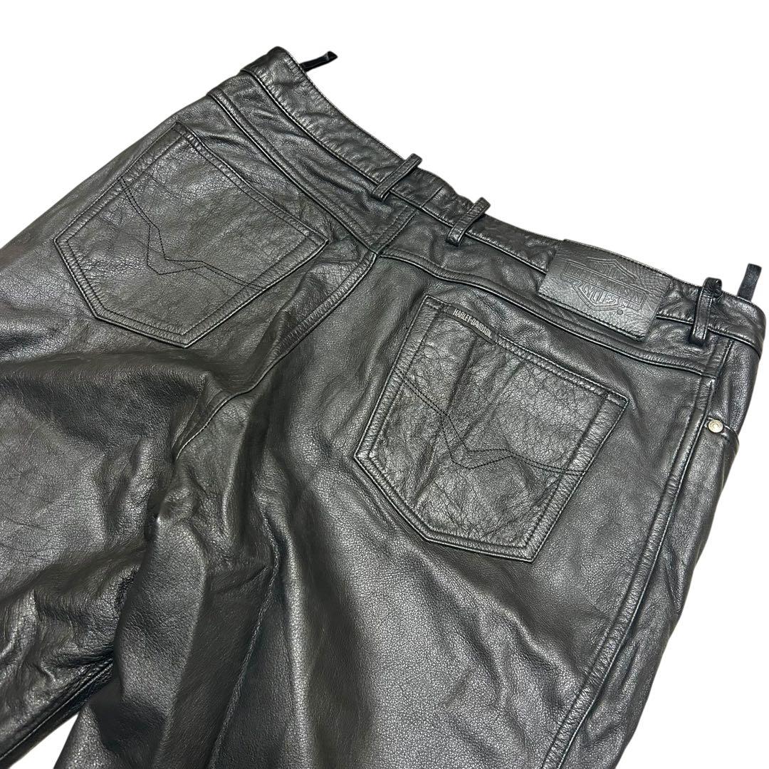 希少な大きいサイズ　HARLEY DAVIDSON レザーパンツ　バイカーパンツ
