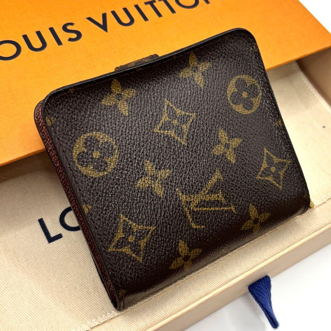 ルイヴィトン　モノグラム　コンパクトジップ　ラウンドファスナー　二つ折り財布