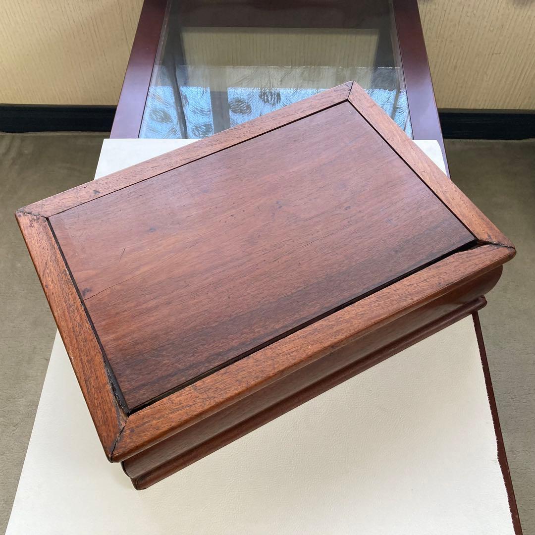 古い花台 置物台 飾り台 展示 花瓶 香炉 長方形 高め 木製 骨董品 レトロ