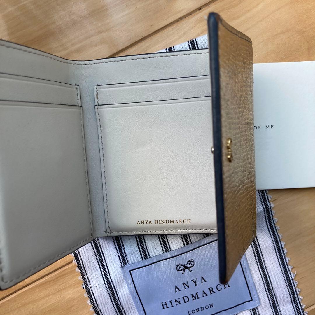 ANYA HINDMARCH ゴールド 三つ折り財布