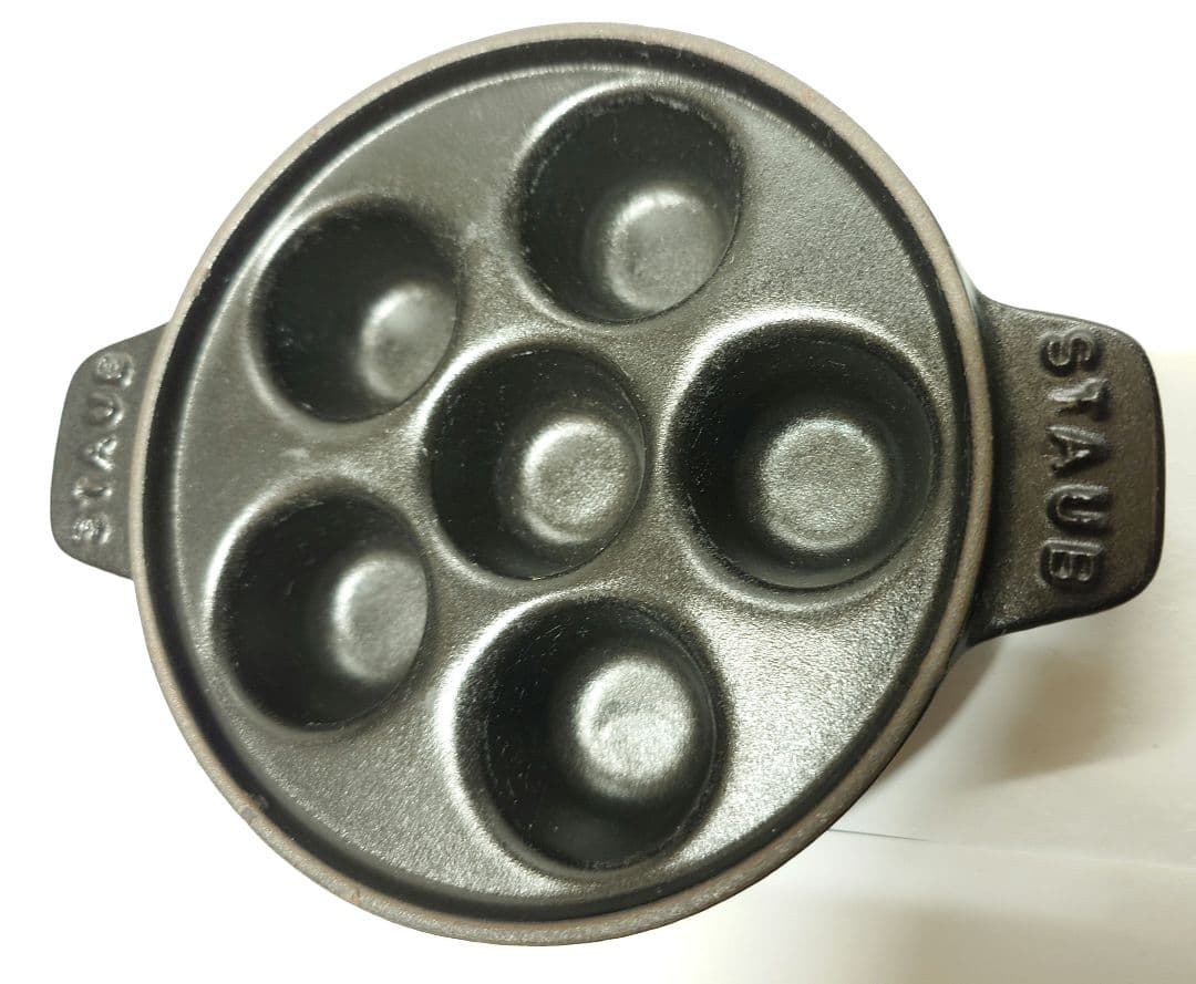 STAUB ストウブ エスカルゴディッシュ② 黒 6穴プレート 鋳鉄製