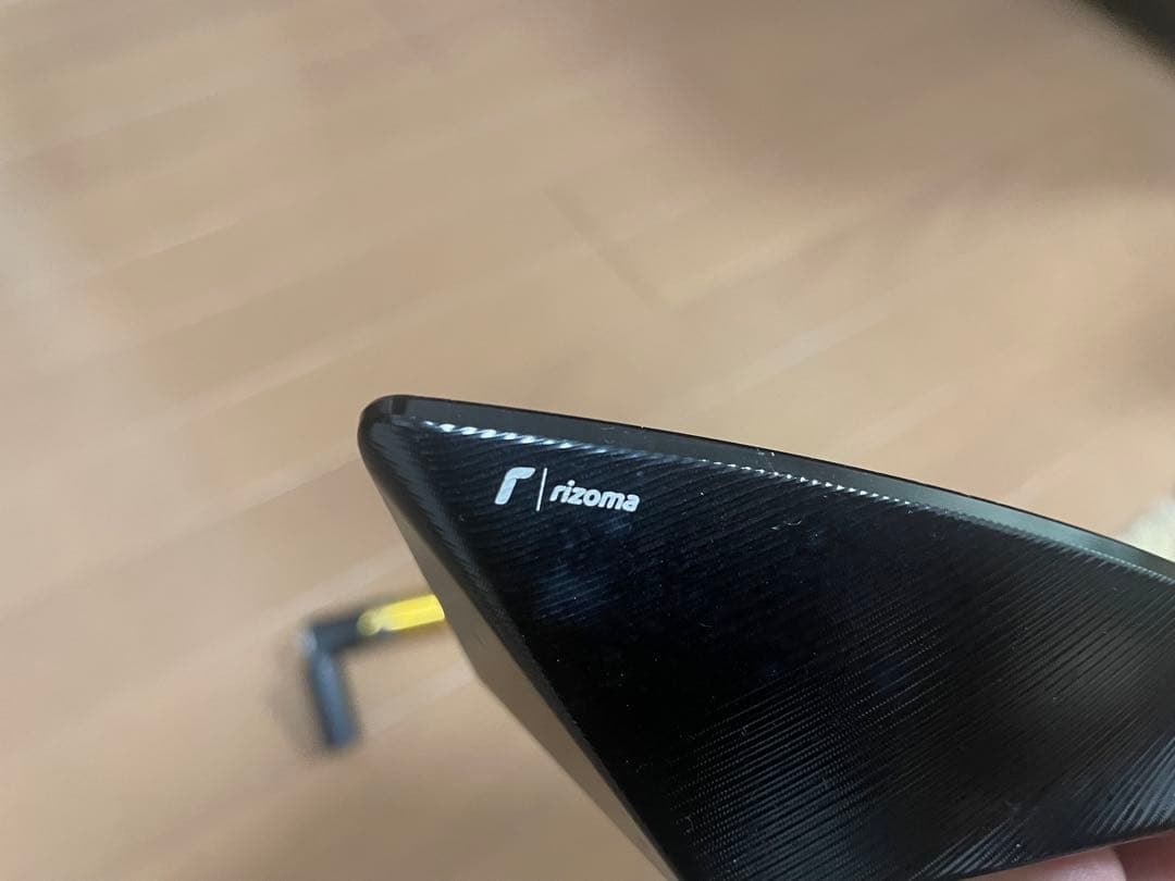 リゾマ　rizoma バイク用ミラー ゴールド ブラック 左右セット