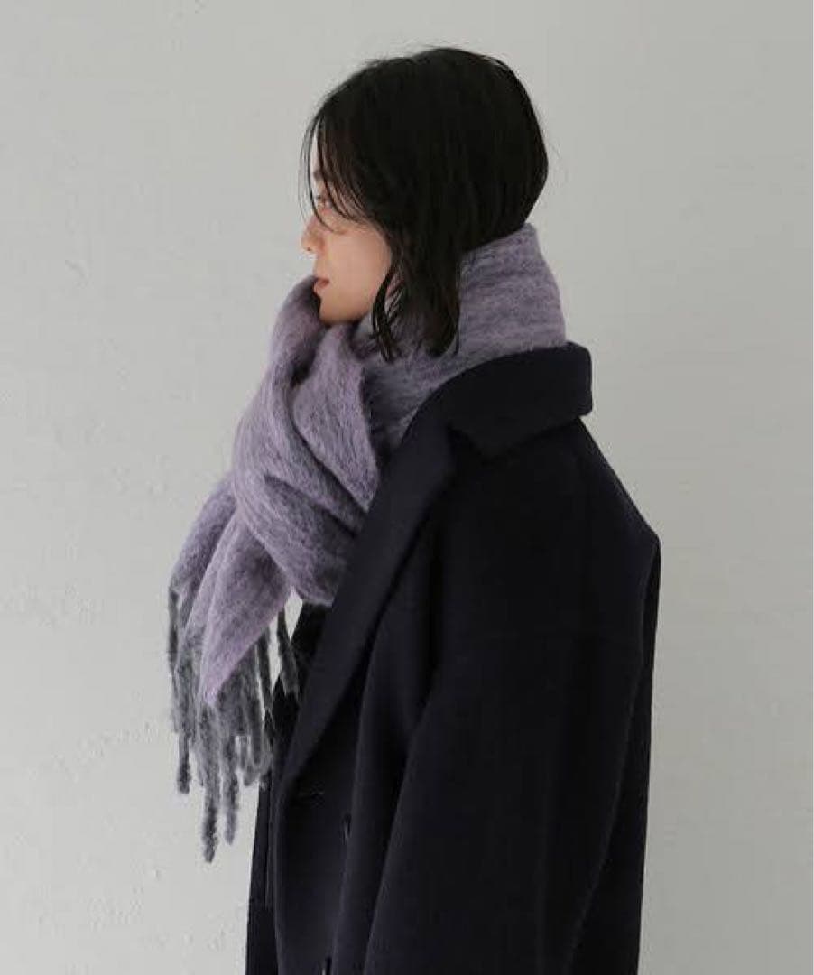 【定価約４万】THROW マフラー モヘア ウール 大判 スカーフ ユニセックス