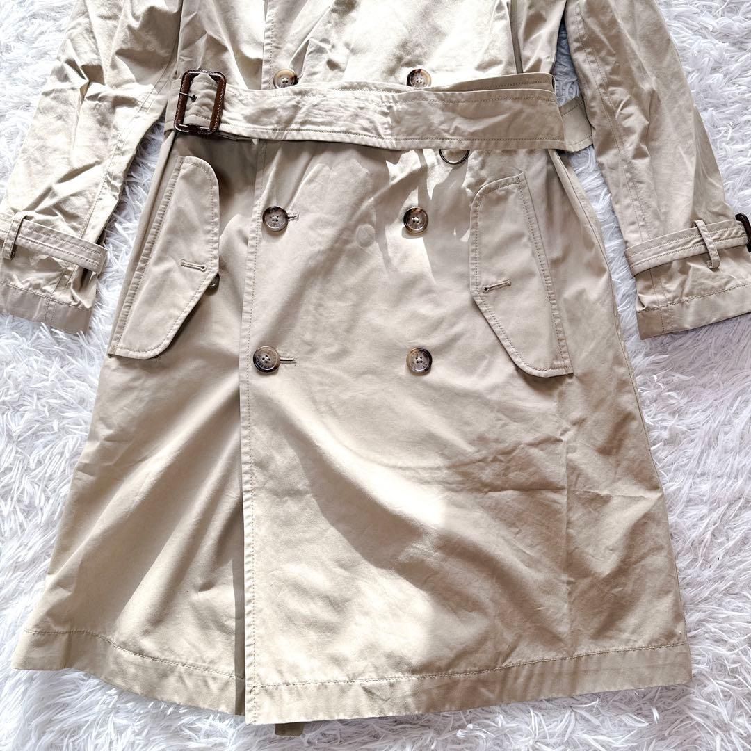 ポロ　ラルフローレン ベージュ トレンチコート M-L ベルト　ダブル　マキシ丈