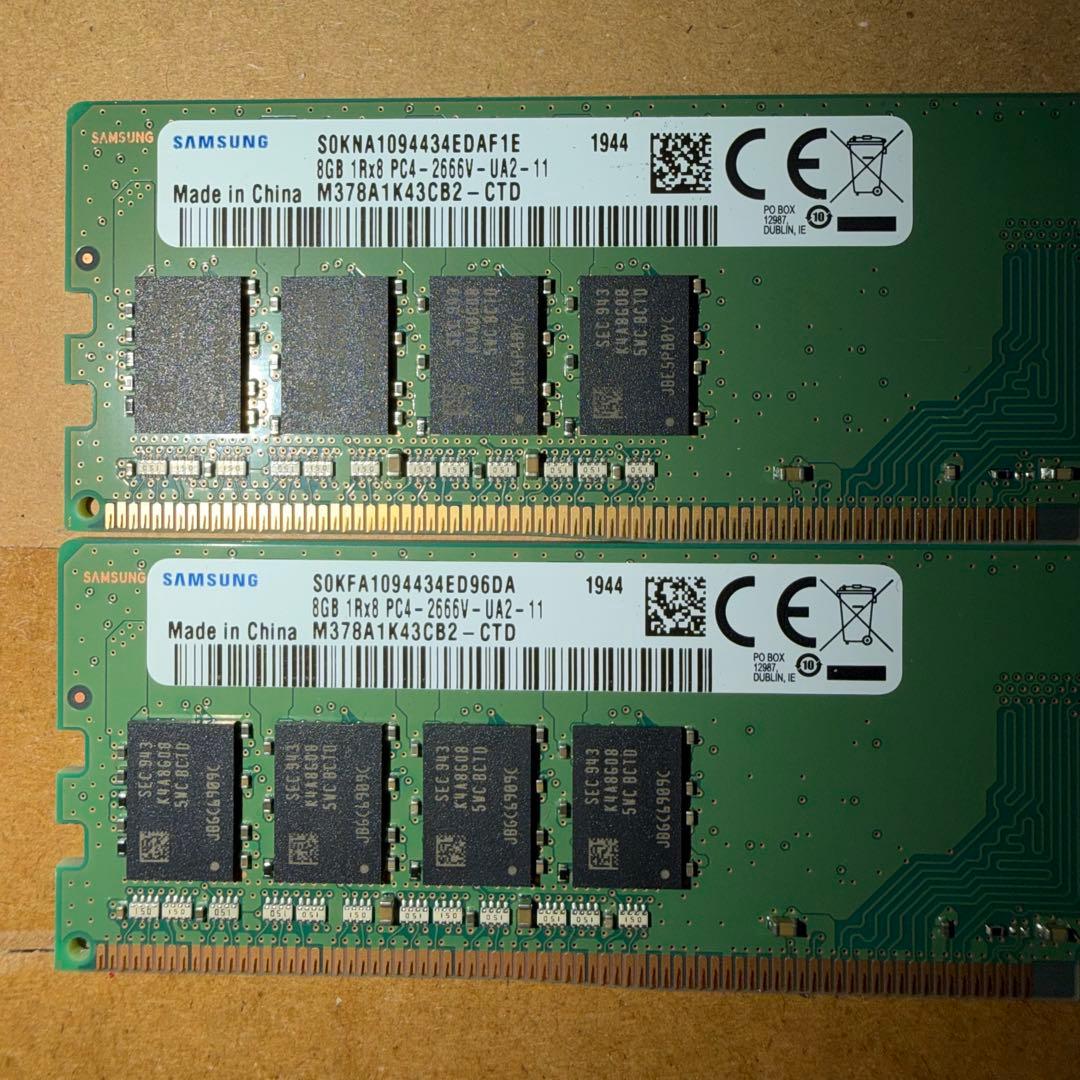 Samsung 8GB DDR4 メモリ PC4-2666V