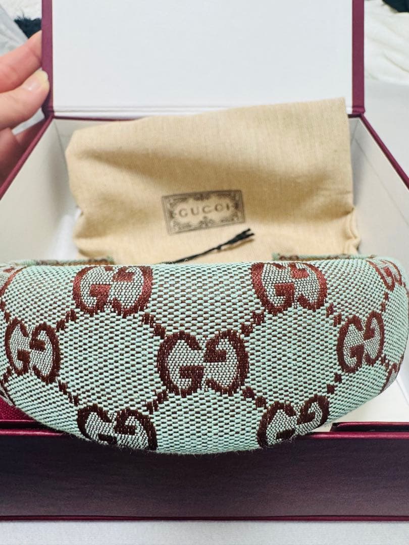GUCCI GGロゴ ヘアバンド ミントグリーン