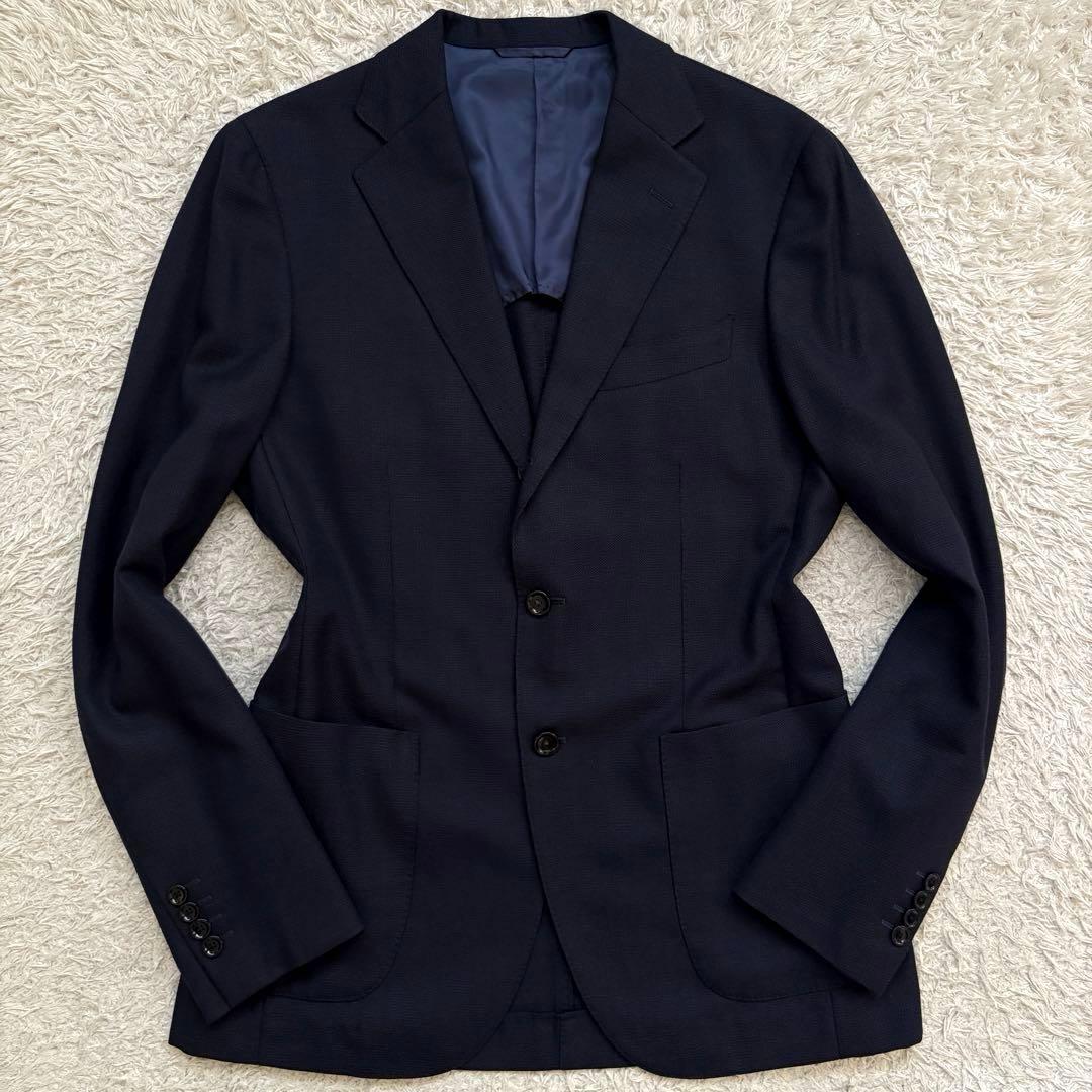 ★ホップサック★ BEAMS F テーラード ジャケット 日本製 紺 Lサイズ