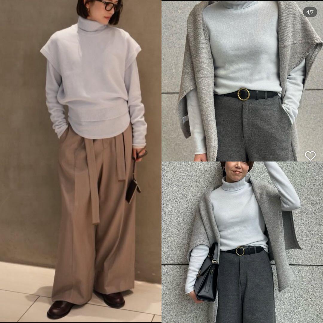 ETRE TOKYO 26SS ウールカシミヤタートルネックニットプルオーバー