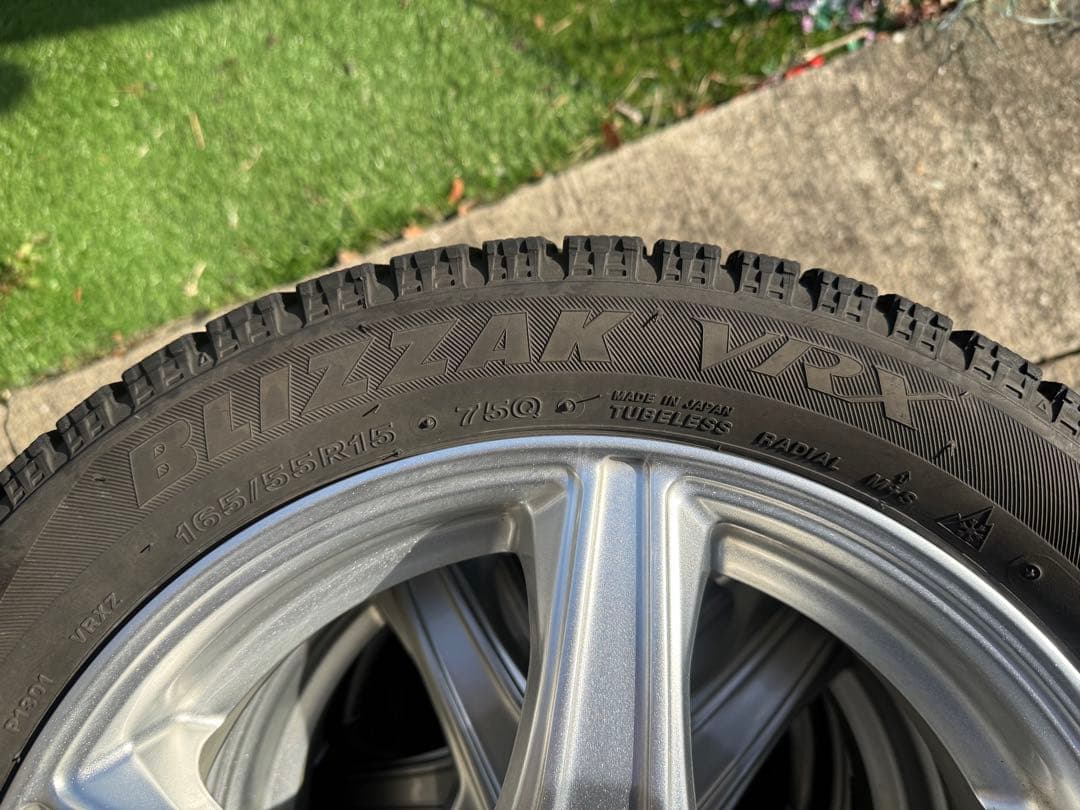 スタッドレス＆ホイール　ブリザック165/55R15、4.5J+45 送料込