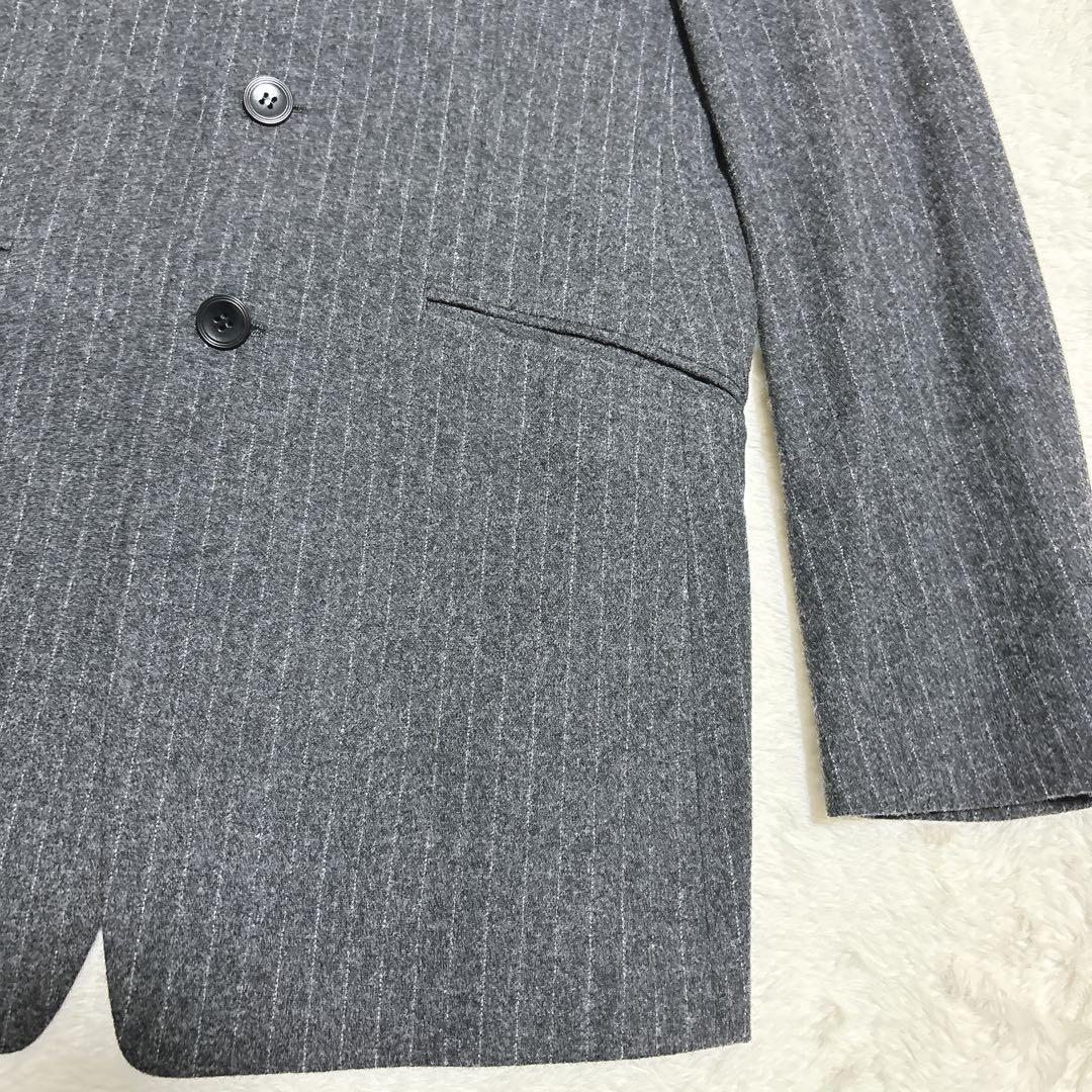 【美品】　ジャンポールゴルチェオム　ジャケット グレー　ストライプ　3ボタン