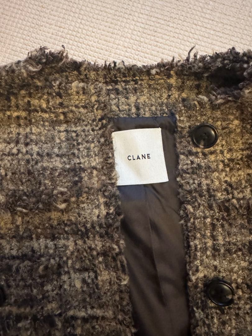 【美品】CLANE NO COLOR TWEED JACKET