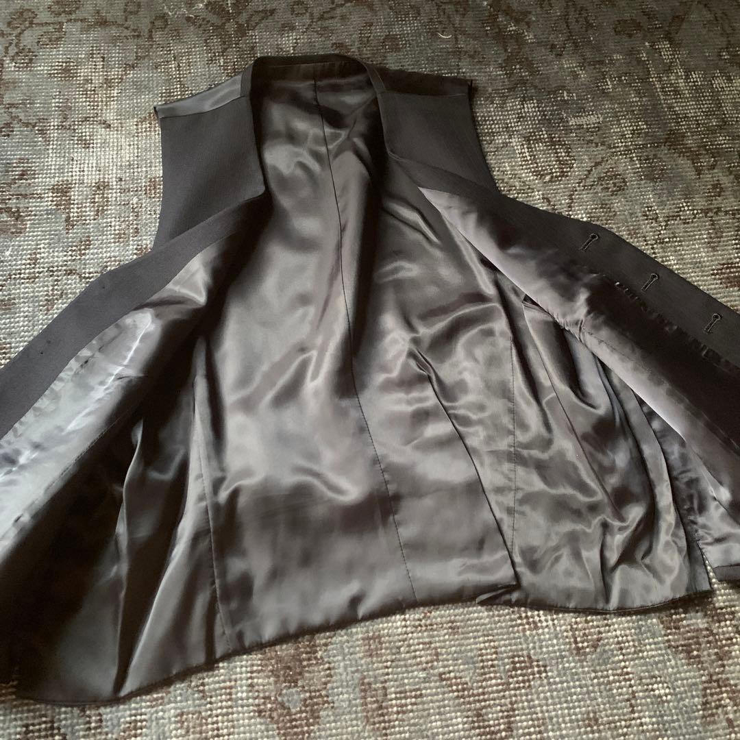 希少 3P ダブルスーツ スリーピース ネイビー 90s 大人気 モヘア 古着