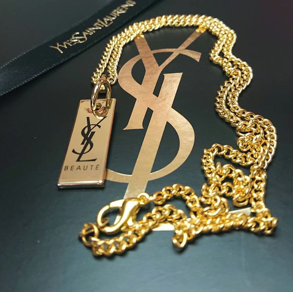 【正規 未使用】YVES SAINT LAURENT金色/3㎜ネックレスチェーン