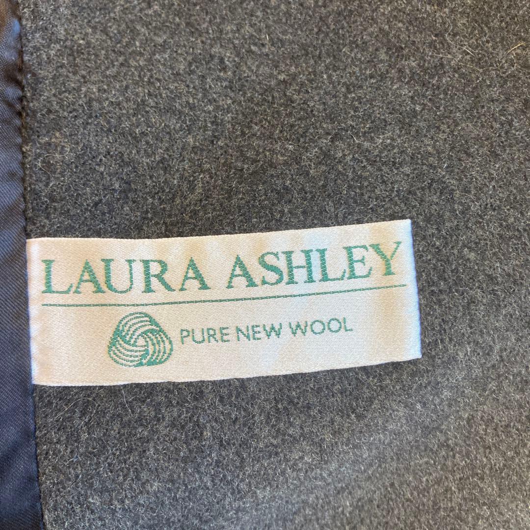 LAURA ASHLEY 襟　ファー　ウールコート　Aライン　42