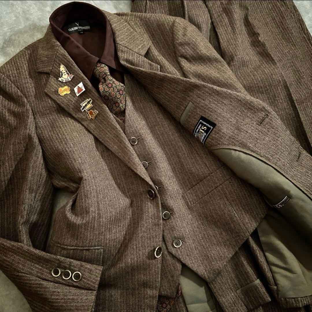 メンズ スーツ スリーピース & Diorネクタイ セットアップ ブラウン
