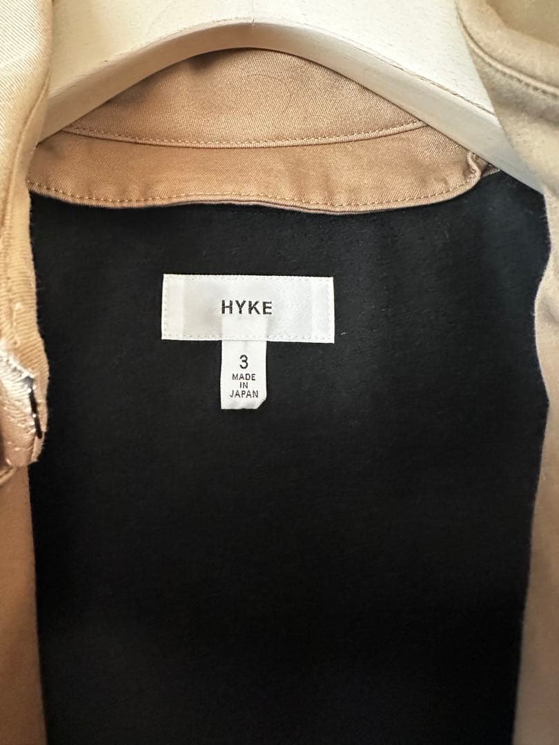 【HYKE(ハイク)】 トレンチコート　レギュラーフィット　サイズ3