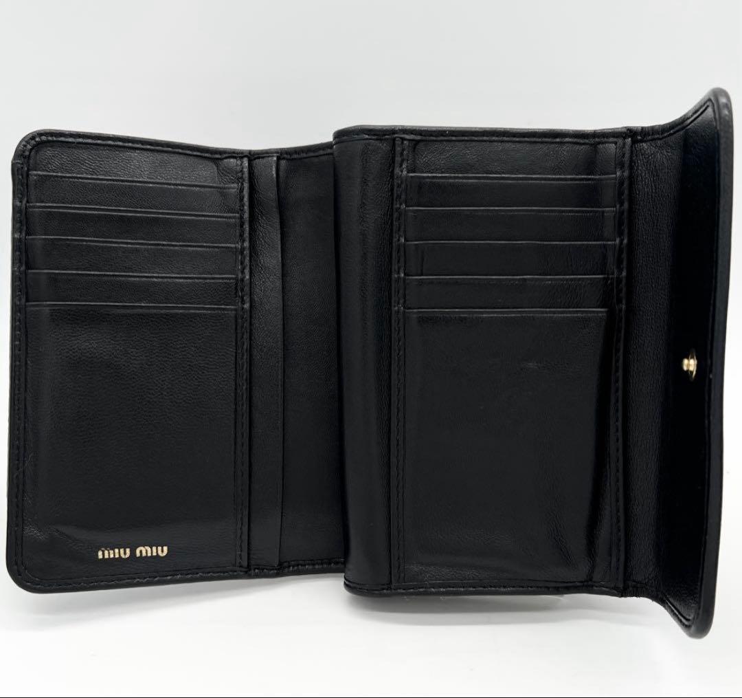 【本日限定価格】miumiu 二つ折り財布 L字ジップ ブラック 黒