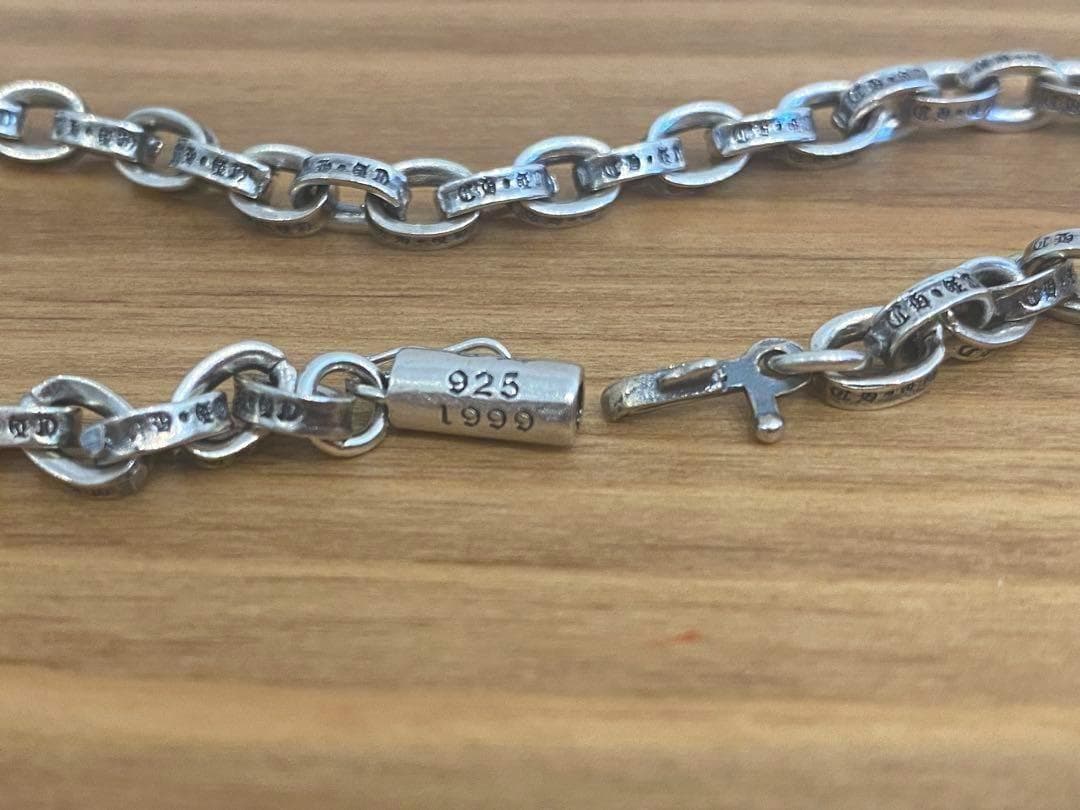 新品 ペーパーチェーン ネックレス 50cm シルバー925 ゆったりサイズ