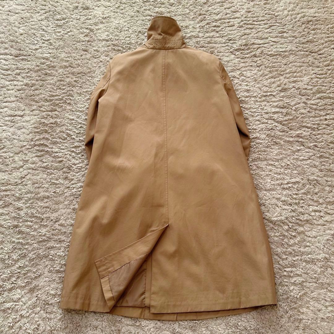ラルフローレン：美品【コットンポリ／チェーン柄】セミロング•ステンカラーコート