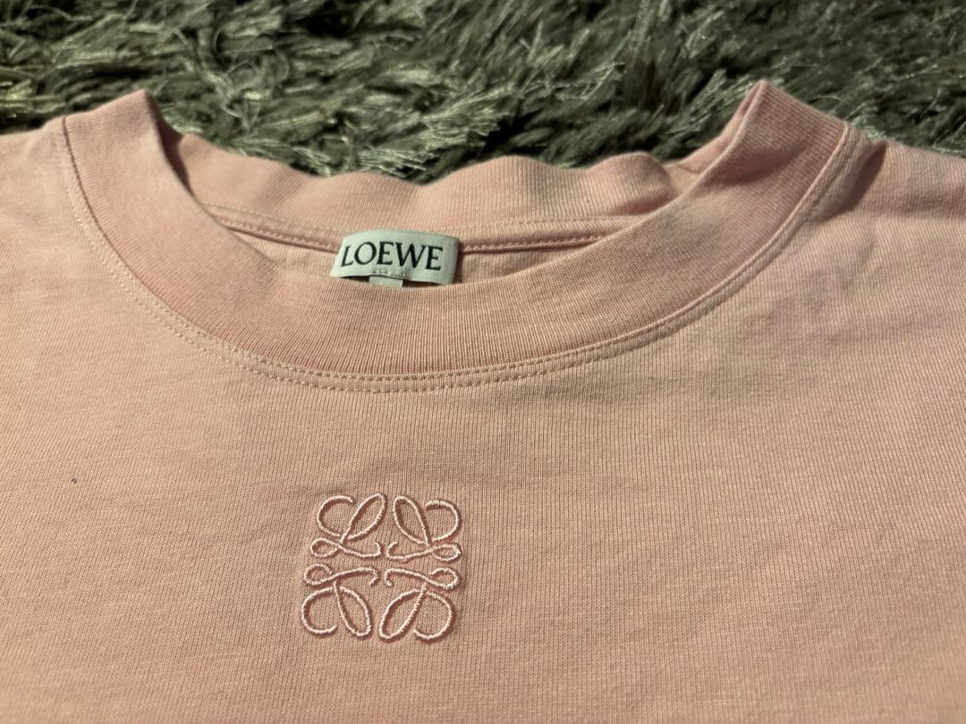 LOEWE クロップドT アナグラム　ベビーピンク
