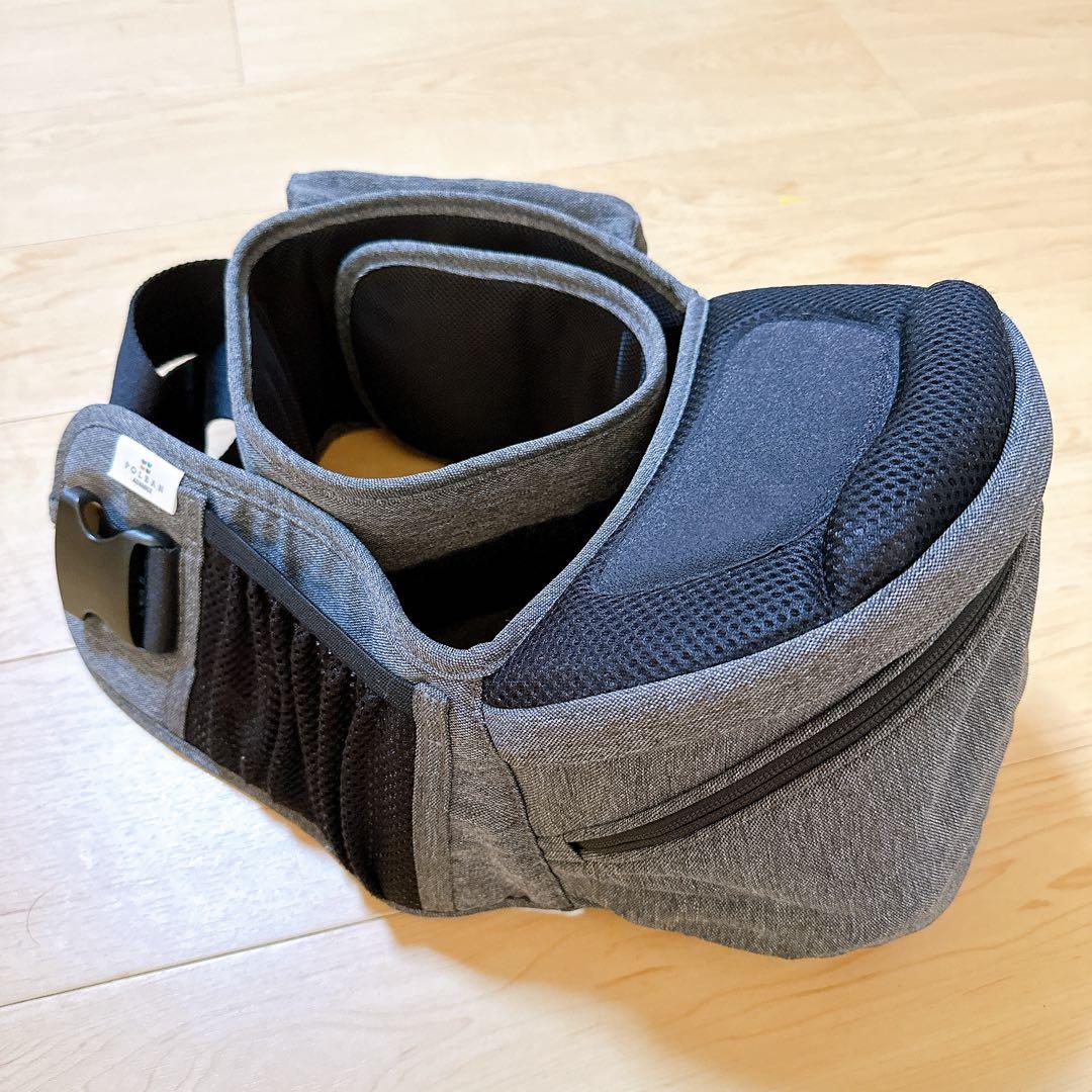 【美品】POLBAN ADVANCE ヒップシート グレー　シングルショルダー付