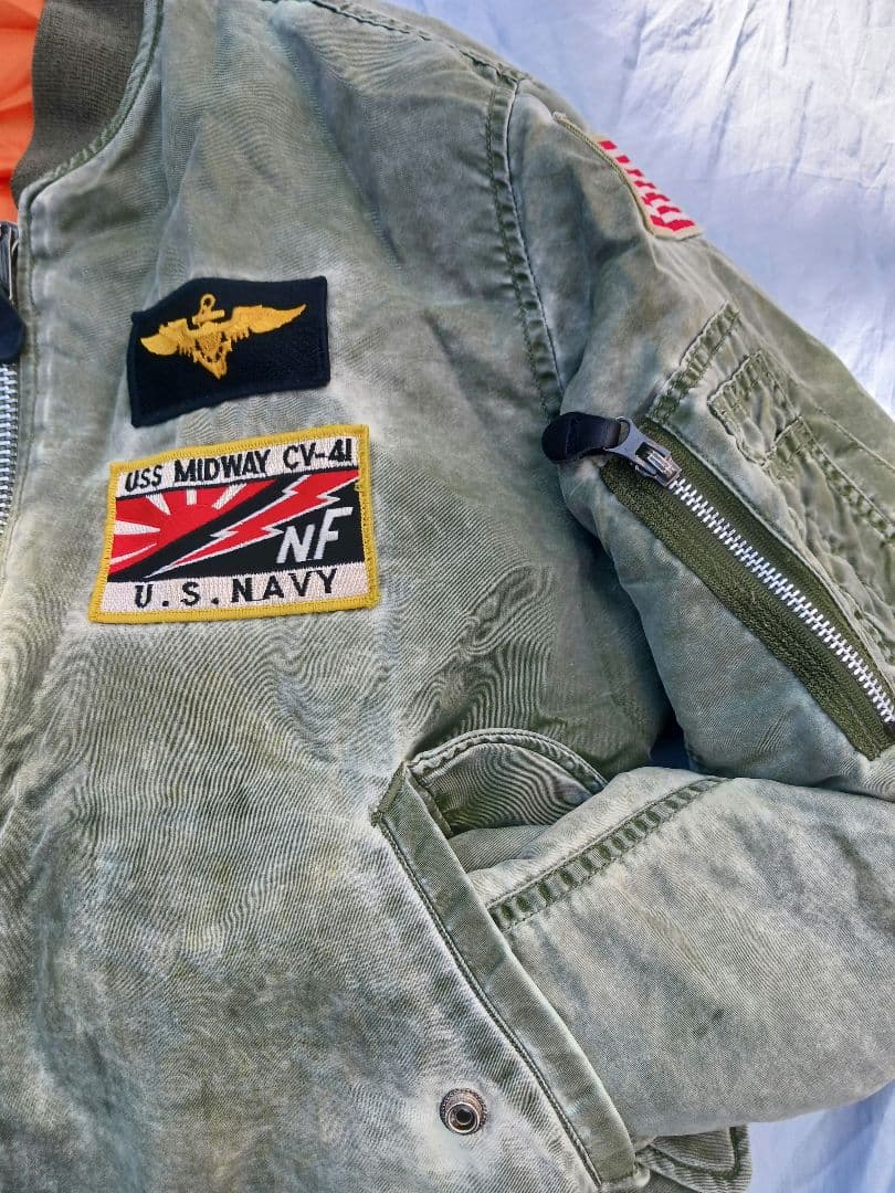 き*ら様 HOUSTON　MA-1 リバーシブルフライトジャケット U.S. N