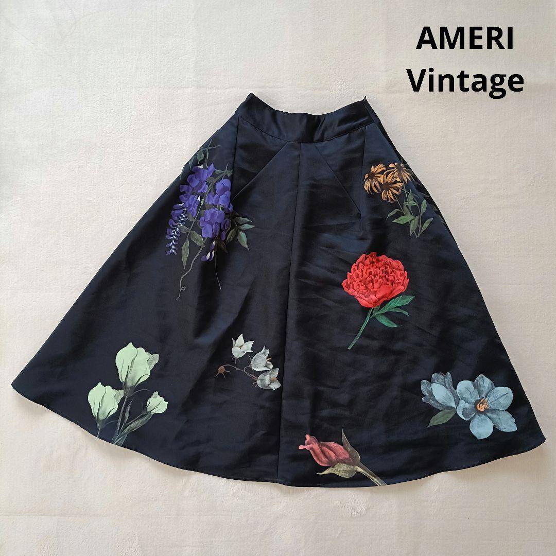 AMERI Vintage アメリヴィンテージ　アマンダフレアスカート　ブラック