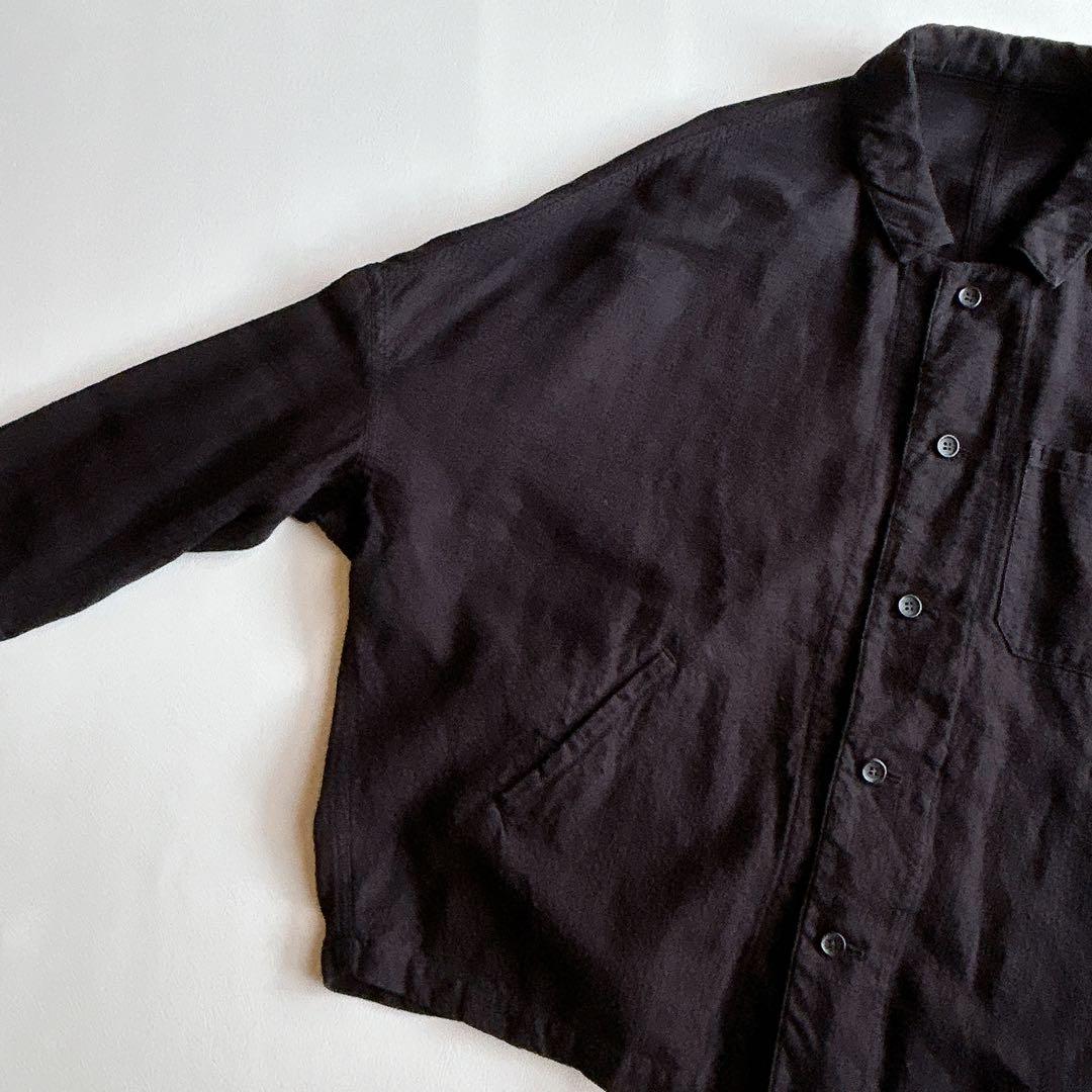 soonk ゴーシュ ⿻ コットンリネン ワイドジャケットコート ドルマン
