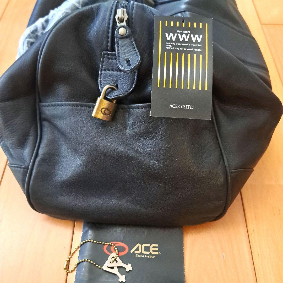 「ACE.」ボストンバッグ 本革 未使用品