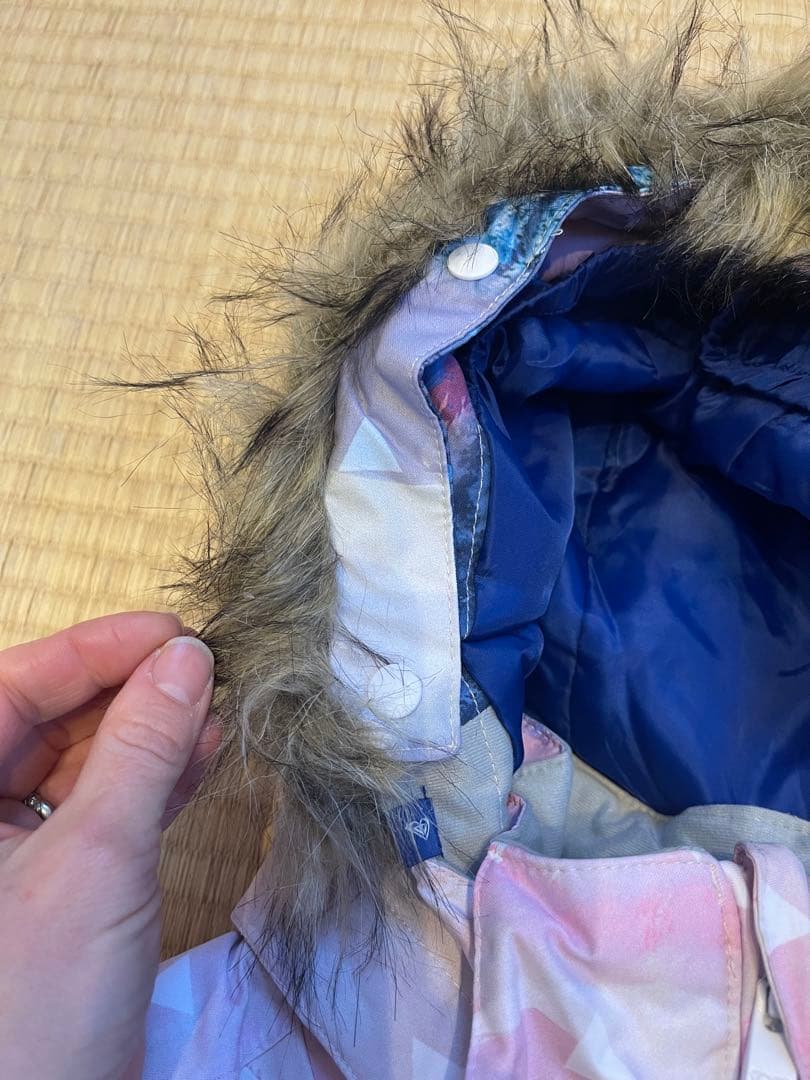 子ども用スキーウェア ピンク青山柄