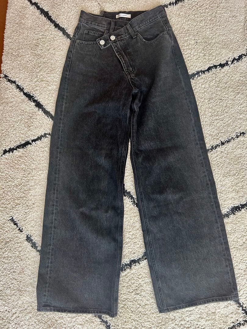 CROSS WAIST WIDE STRAIGH／MOUSSY