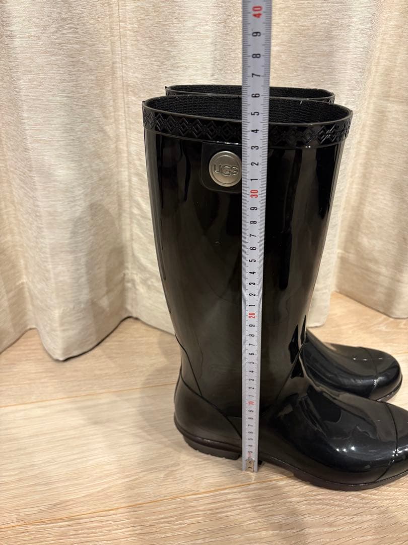 UGG アグ レインブーツ 黒 長靴 25cm