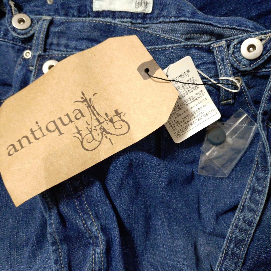 【新品タグ付き】antiqua　変形サロペットデニムスカート　完売品