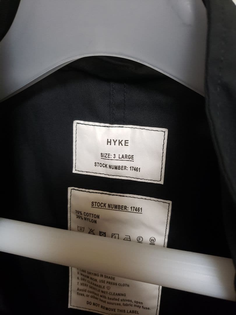 【HYKE】 N/C TYPE M-65 FIELD COAT 黒 3