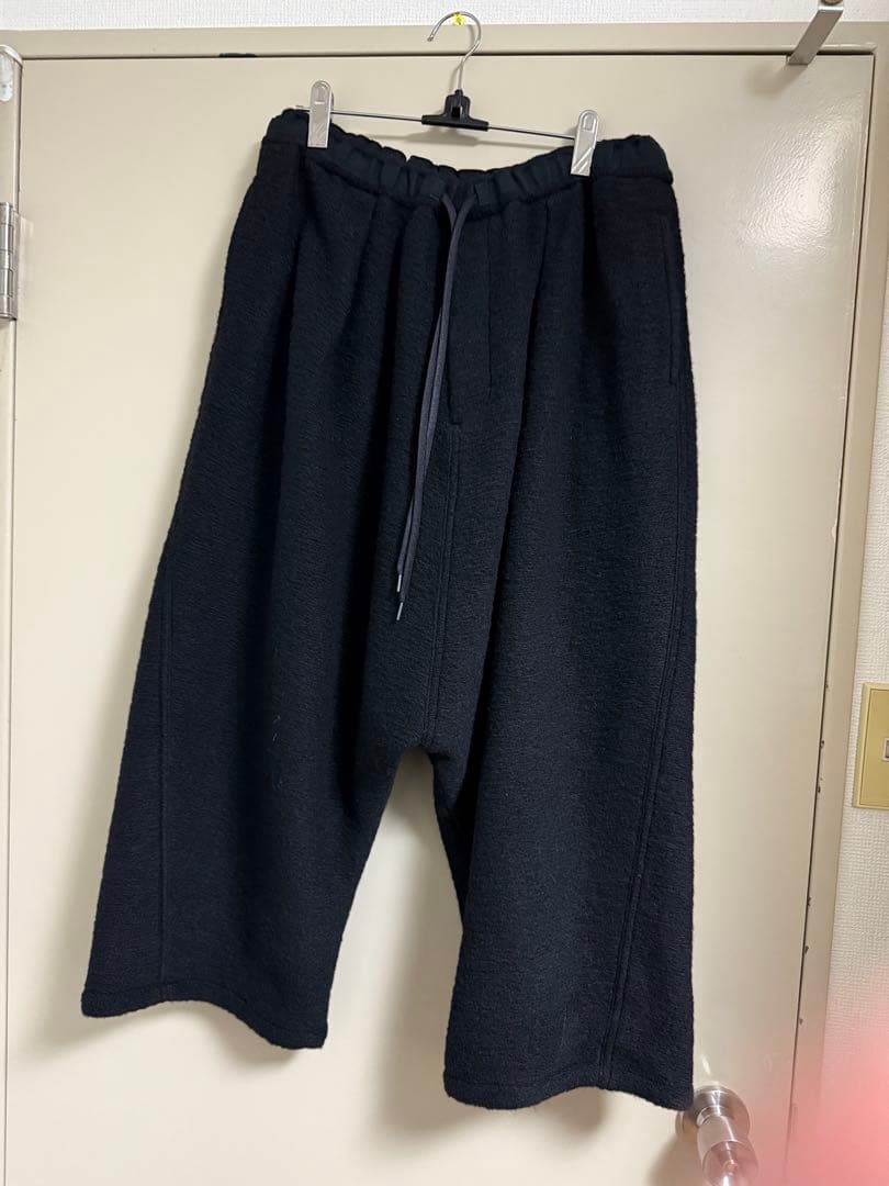 MB ULTIMATE FABRIC ウール縮絨サルエルパンツ 　ブラック S