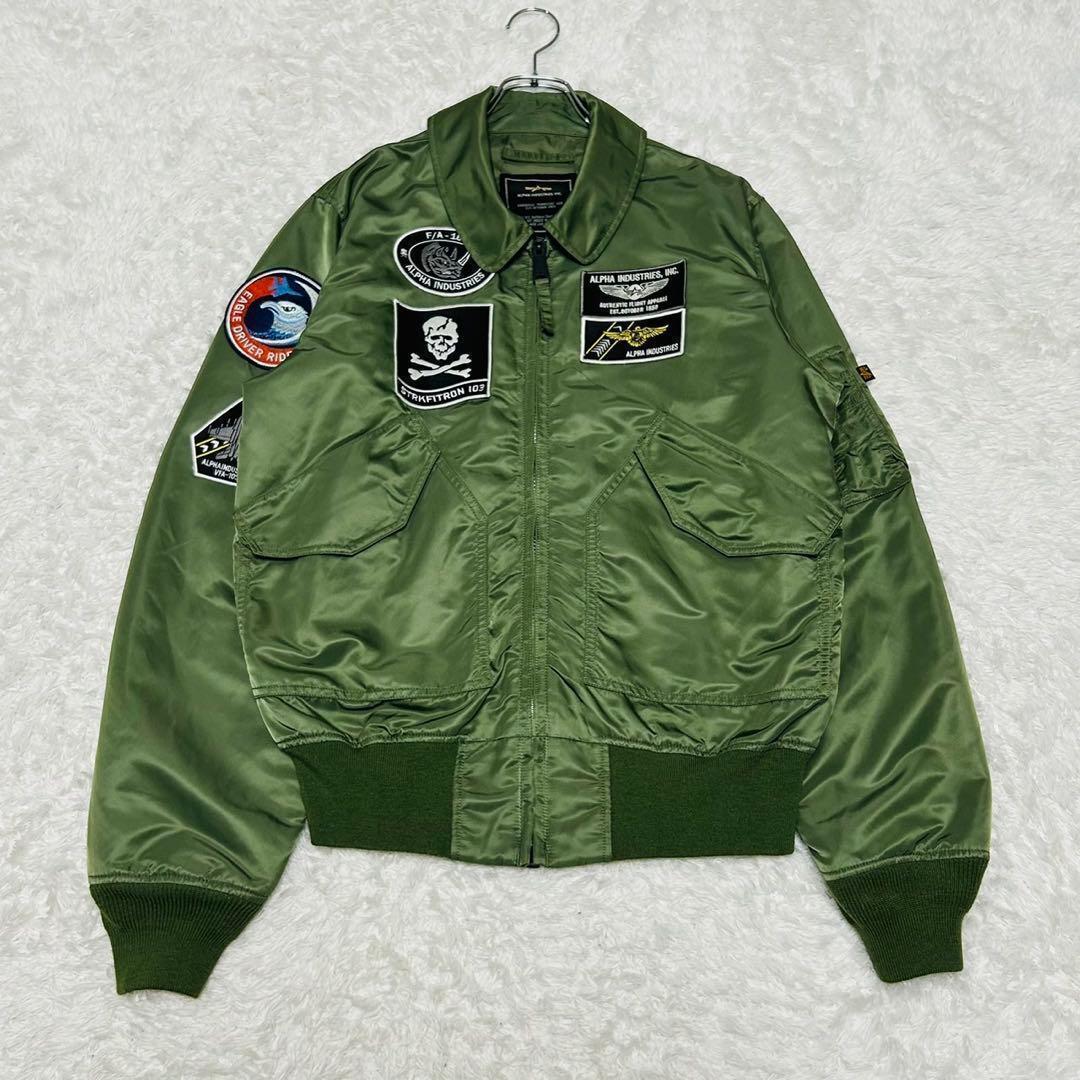 廃盤 希少 美品 ALPHA フライトジャケット CWU-36 トップガン L