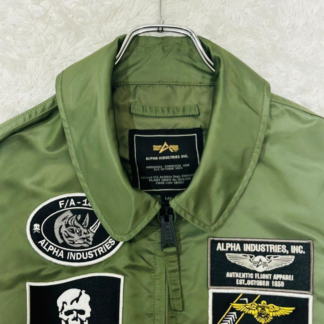 廃盤 希少 美品 ALPHA フライトジャケット CWU-36 トップガン L