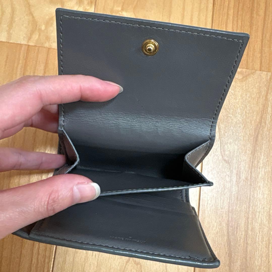 セリーヌ　バイカラー　折財布　コンパクト