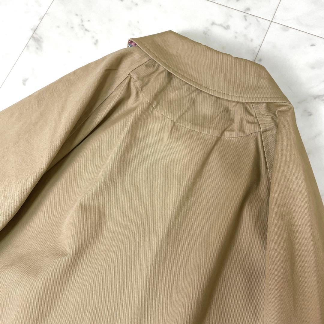 専用【美品】ミズイロインド ステンカラーコート チェック Aライン F ベージュ