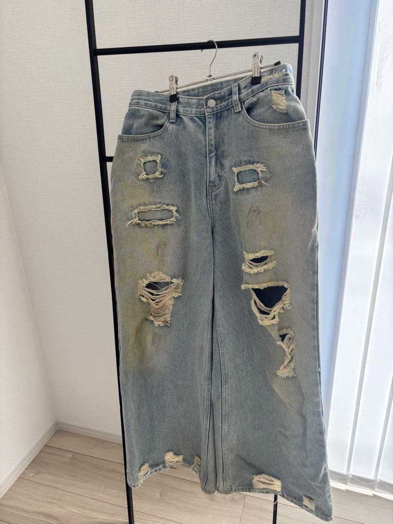 ［Knuth Marf ］damage denim pants M