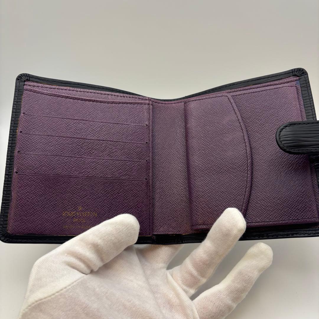 【大人気☆美品】ルイヴィトン エピ 二つ折り 財布 黒