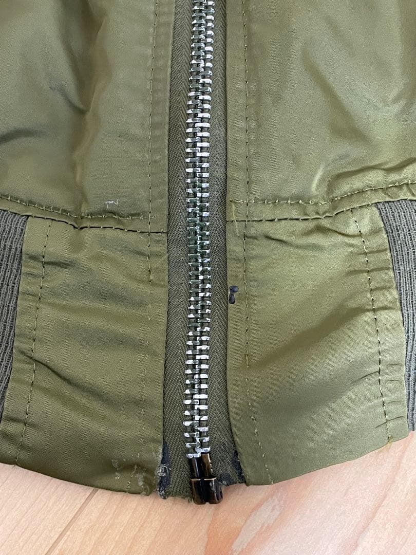 90s USA製ALPHA アルファ MA-1 オリーブグリーン　M