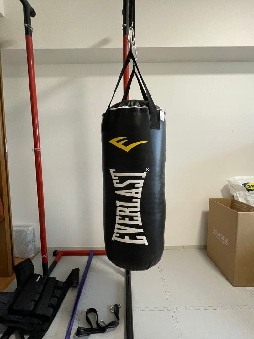 ★★★　EVERLAST サンドバッグ 黒(懸垂台プレゼント)